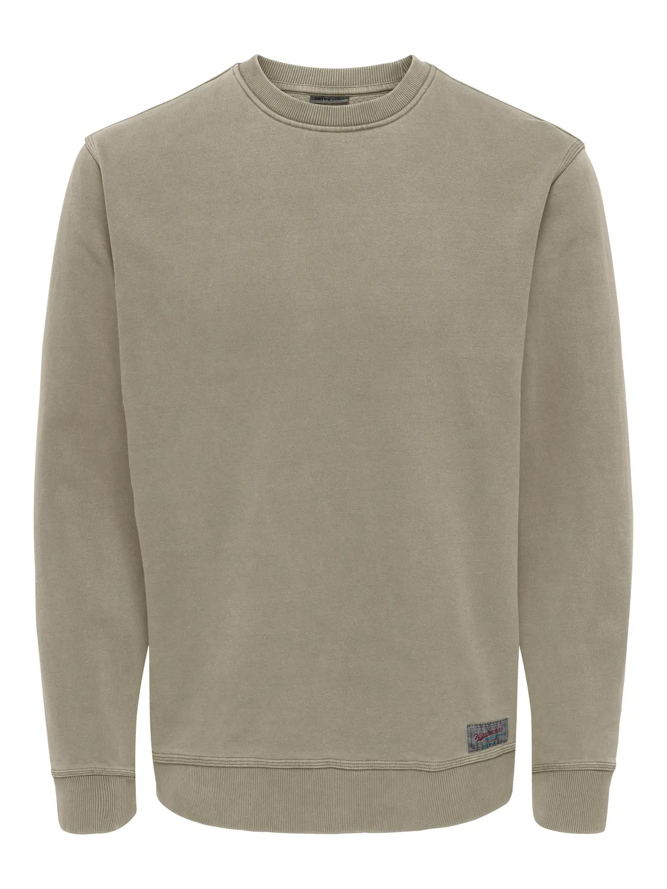 BROCK REG LS WASHED LOGO CREW SWEAT