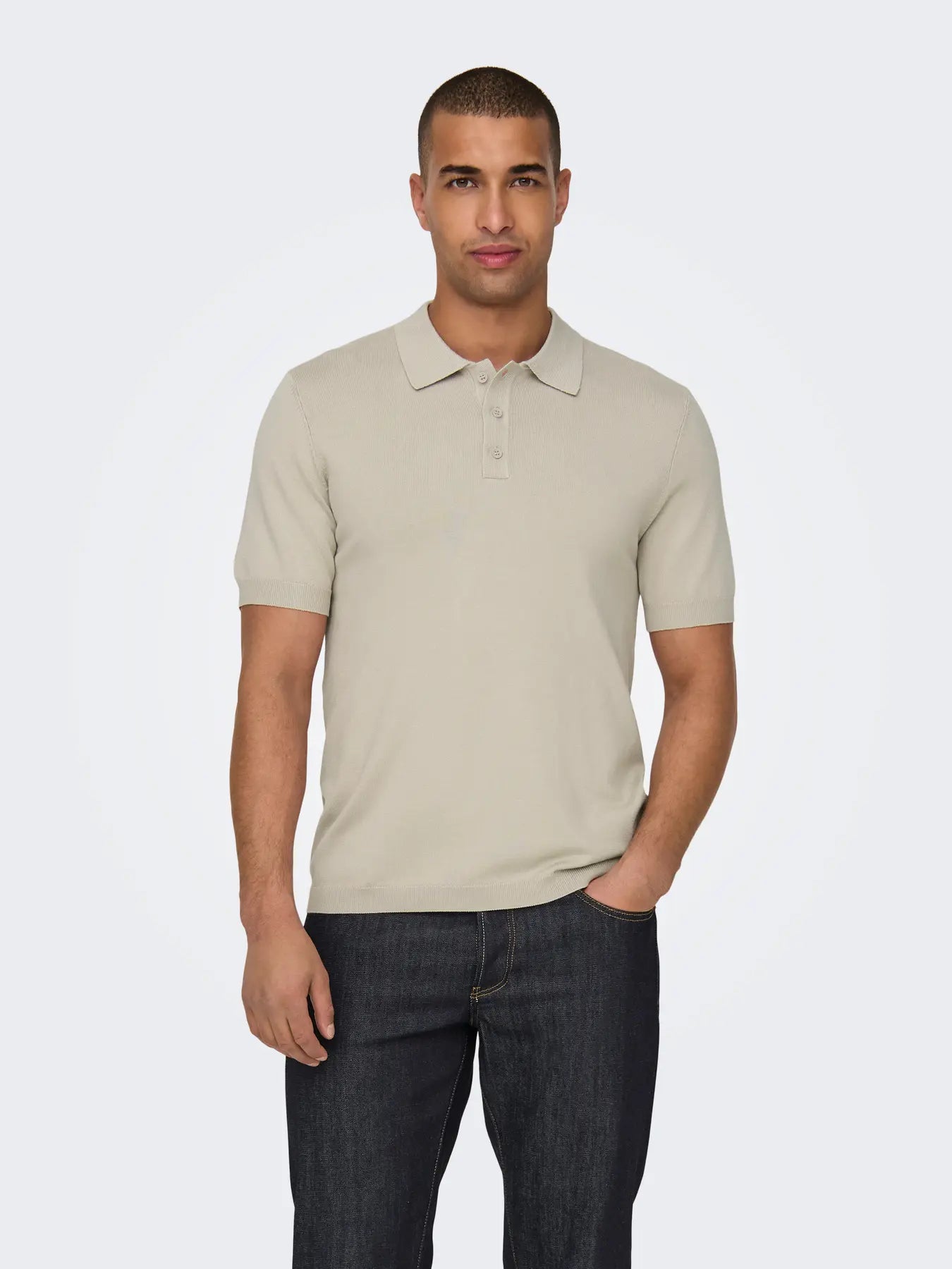 ONS WYLER LIFE REG 14 SS POLO KNIT