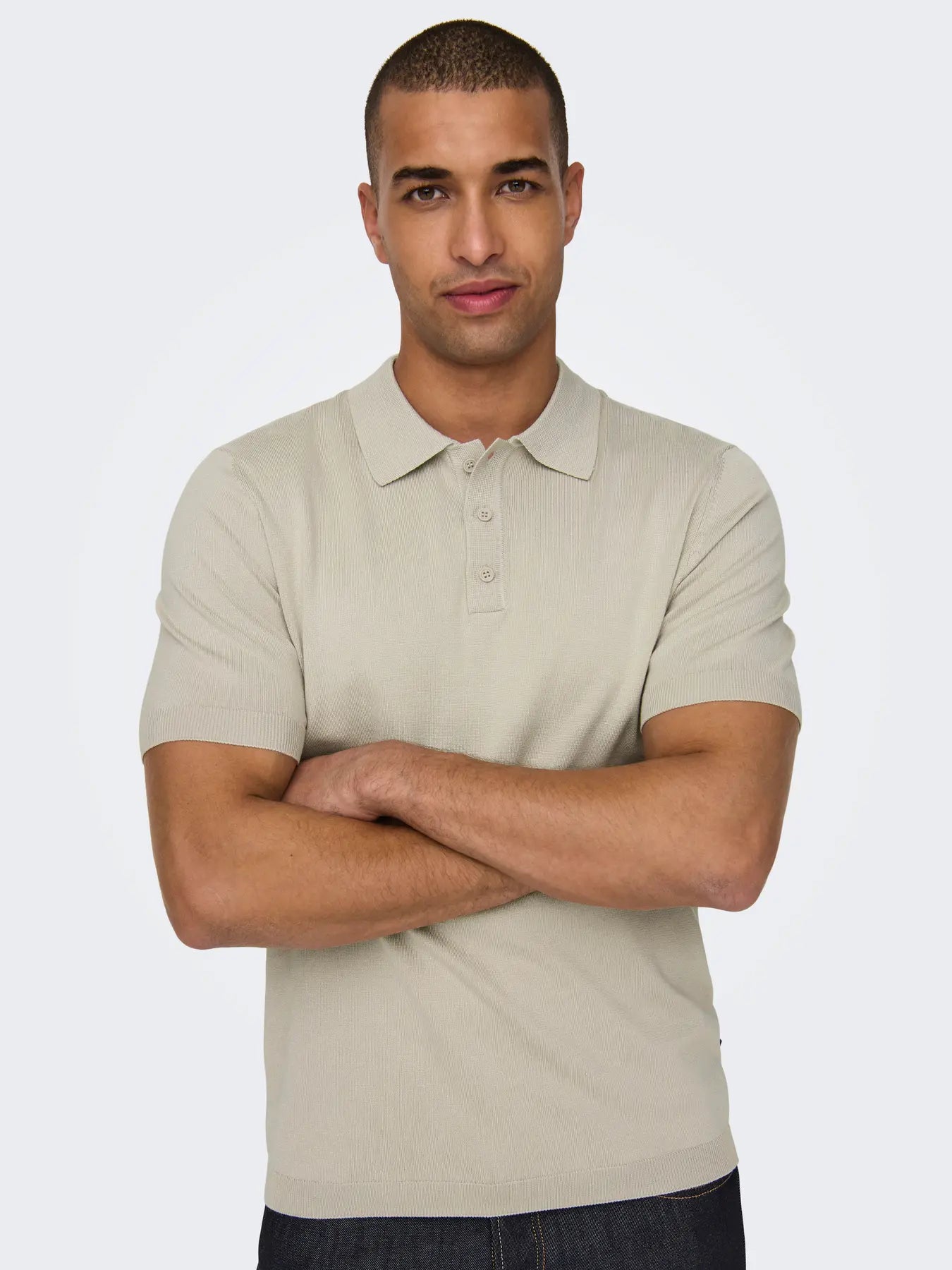 ONS WYLER LIFE REG 14 SS POLO KNIT