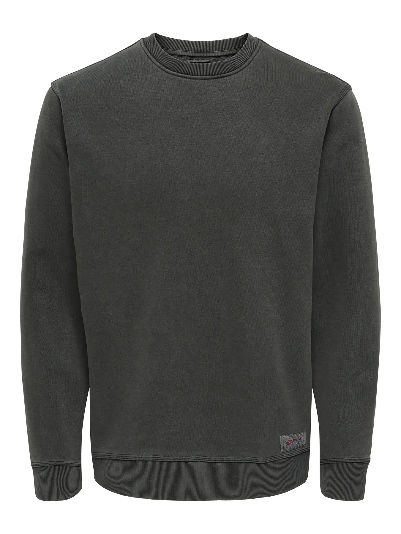 BROCK REG LS WASHED LOGO CREW SWEAT