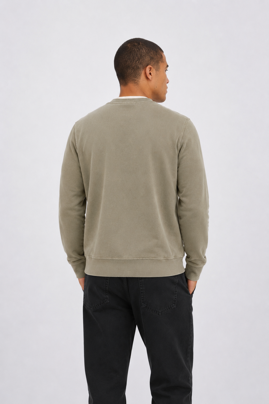 BROCK REG LS WASHED LOGO CREW SWEAT