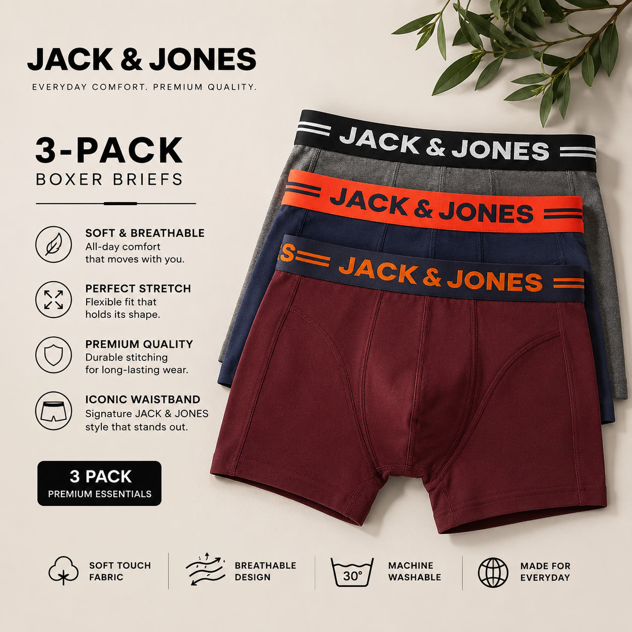 JACLICH FIELD TRUNKS 3 PACK NOOS