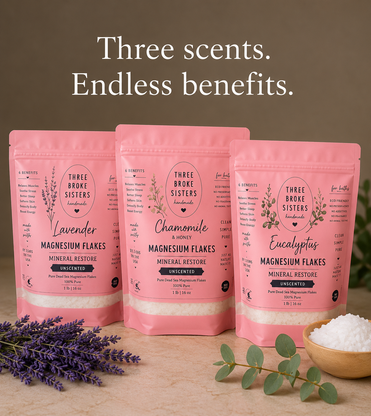 Dead Sea Magnesium Flakes Lavender